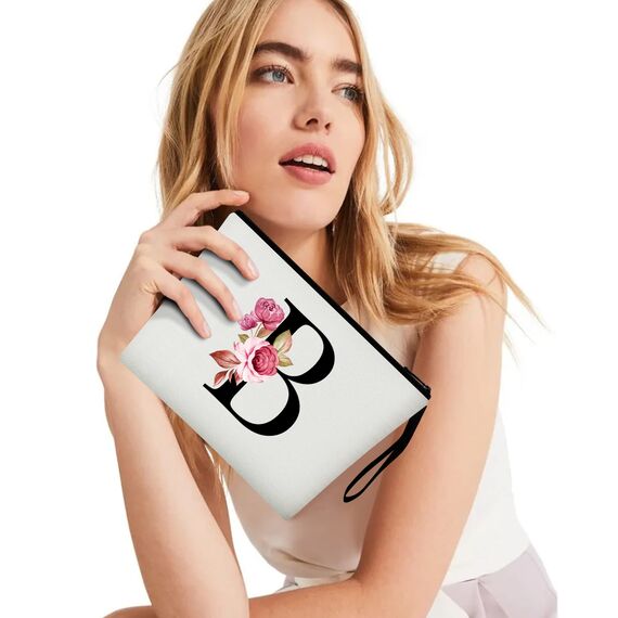 Vavabox A-Z Personalisierte Kosmetiktasche-Geburtstagsgeschenke für Frauen,Mütter,Beste Freundinnen und Brautjungfern (B)