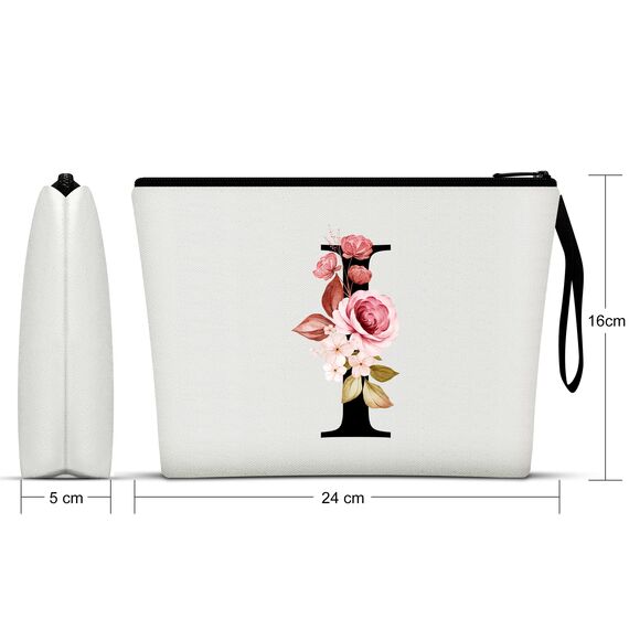 Vavabox A-Z Personalisierte Kosmetiktasche-Geburtstagsgeschenke für Frauen, Mütter, Beste Freundinnen und Brautjungfern (I)