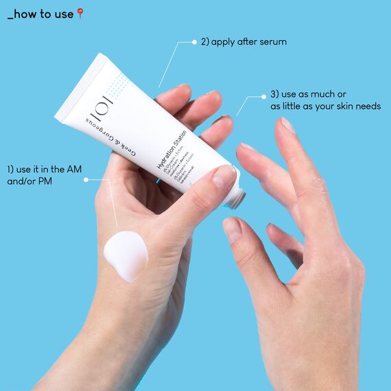 Geek & Gorgeous HYDRATION STATION - Leichte, erfrischende Gelcreme - Pflege Creme mit Glycerin und Ectoin - für normale, fettige und Mischhaut - 50ml