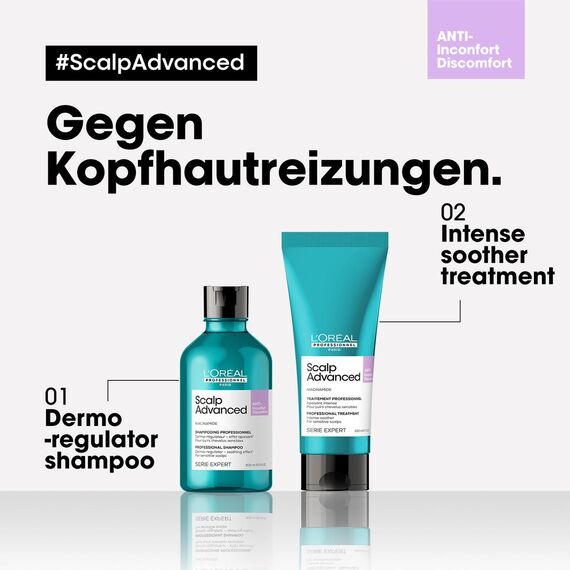 L'Oréal Professionnel Haarshampoo zur Beruhigung empfindlicher Kopfhaut, Scalp Advanced, Anti-Discomfort Dermo-Regulator Shampoo, 500 ml