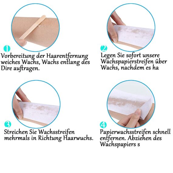 200 Stück Vliesstreifen für Warmwachs und Zuckerpaste Wachsstreifen Vlies Wachsstreifen Bikini Wachsstreifen für jede Art von Depilation auf Bein, Brust, Rücken, Intimbereich & Gesicht （7x20cm）