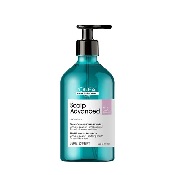 L'Oréal Professionnel Haarshampoo zur Beruhigung empfindlicher Kopfhaut, Scalp Advanced, Anti-Discomfort Dermo-Regulator Shampoo, 500 ml