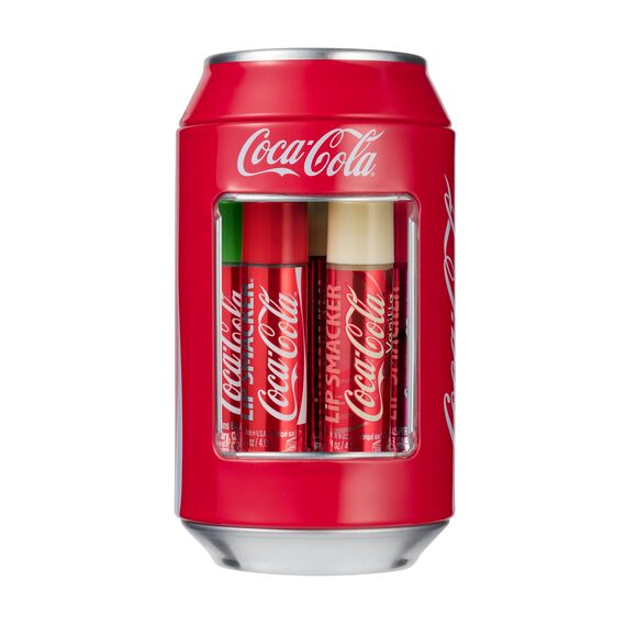 Lip Smacker, Coca-Cola Lippenbalsam-Sortiment, Feuchtigkeitsspendender, duftender Lippenbalsam in Sammlerdose, Geschenkset für Mädchen, 6 Coca-Cola-Geschmacksrichtungen