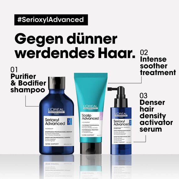 L'Oréal Professionnel Kräftigendes Haarshampoo für dünner werdendes Haar, Serioxyl Advanced Purifier & Bodifier Shampoo, 300 ml