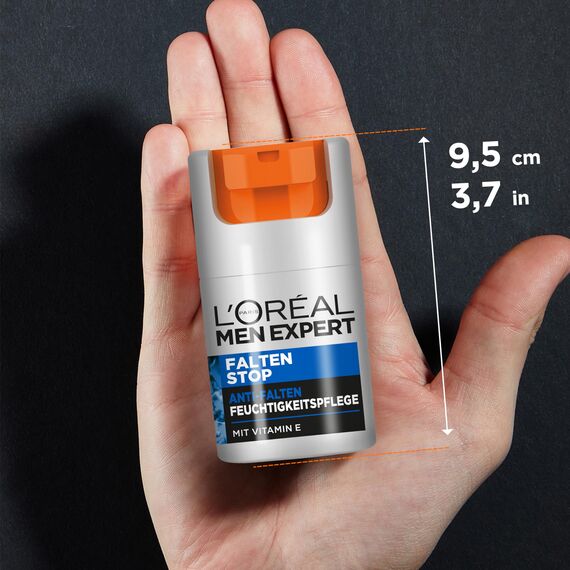 L'Oréal Men Expert Gesichtspflege gegen Falten für Männer, Anti-Aging Feuchtigkeitscreme gegen Hautalterung und Augenringe, Gesichtscreme für Herren mit Vitamin E, Falten Stop, 1 x 50 ml
