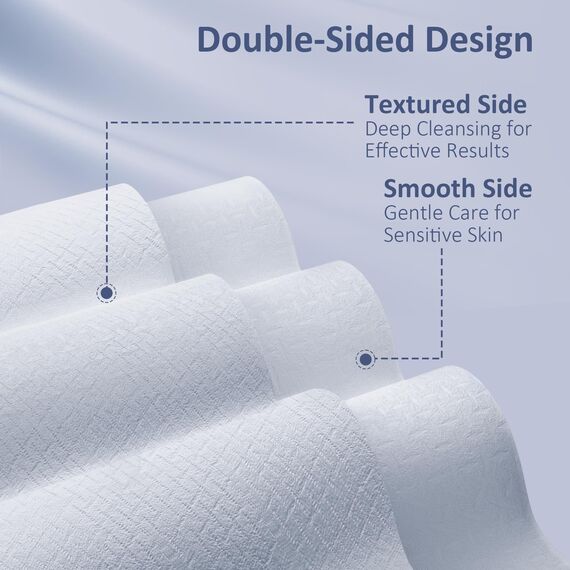 Ourmed Life Gesichtsreinigungstücher, 100 biologisch abbaubare Einweg Hautpflegetücher für empfindliche Haut, fusselfreie Abschminktücher