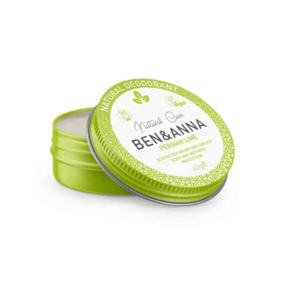 BEN & ANNA Deocreme Persian Lime - Natürliche Deocreme für Herren und Damen - Deo Creme gegen starkes Schwitzen - Vegan & Naturkosmetik - Festes Deo ohne Aluminium