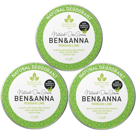 BEN & ANNA Deocreme Persian Lime - Natürliche Deocreme für Herren und Damen - Deo Creme gegen starkes Schwitzen - Vegan & Naturkosmetik - Festes Deo ohne Aluminium