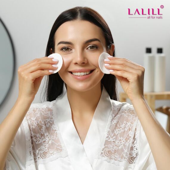 LALILL Wattepads aus Baumwolle 600 Stück - Fusselfreie Abschminkpads - Effektive Gesichtsreinigung Für Sie - Kosmetikpads Geeignet Für Empfindliche Haut - im Beutel - Für Make Up, Salon, Lotion