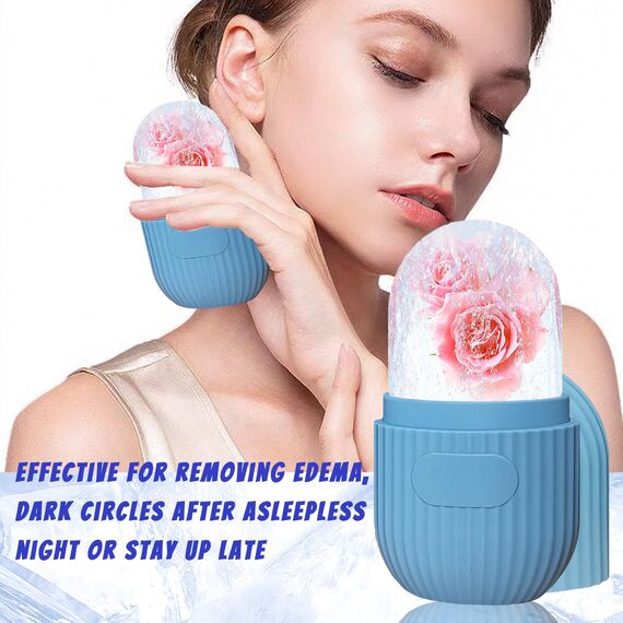 Joyeee Ice Roller, Facial Eisroller Augeneis Gesichtsbehandlung Schönheit Hautpflege Eiskompresse Schrumpft Poren, Anti-Falten, reduziert Schwellungen, verbessert die Hautelastizität, hellblau