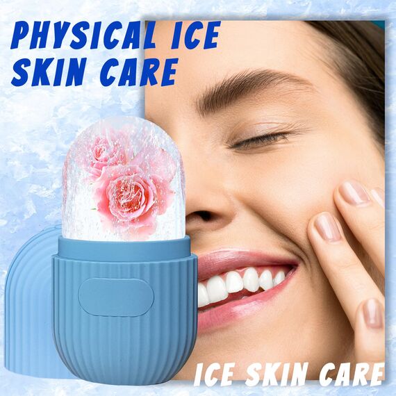 Joyeee Ice Roller, Facial Eisroller Augeneis Gesichtsbehandlung Schönheit Hautpflege Eiskompresse Schrumpft Poren, Anti-Falten, reduziert Schwellungen, verbessert die Hautelastizität, hellblau