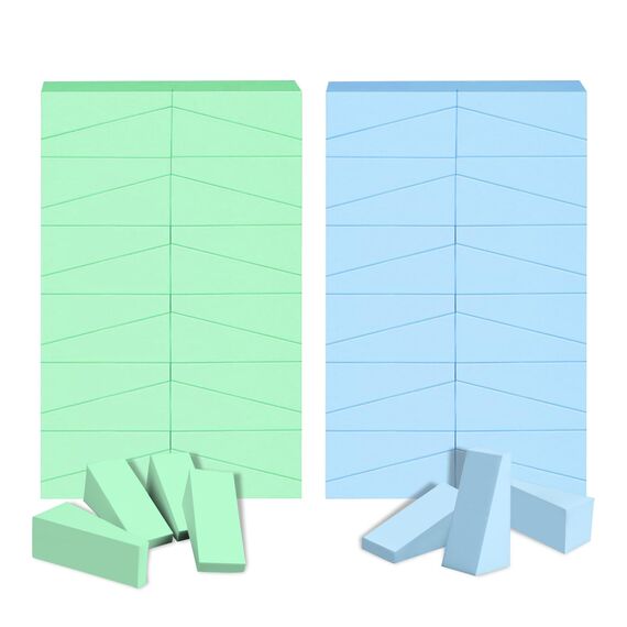 AUAUY 48 PCS Make up Schwamm, Latexfrei Kosmetik Schwämmchen, Klein Wiederverwendbarer Beauty Blender Makeup Schminkschwämmchen für Flüssigkeit Foundation Puder Sonnenschutz Creme (Hellblau+Hellgrün)