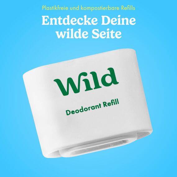 Wild - Natürliches nachfüllbares Deo - Coconut & Vanilla Nachfüllpackung 3er-Pack - Vegan und umweltfreundlich - Aluminiumsalzfrei - Lang anhaltender Schutz - Natürliche Inhaltsstoffe - 3x 40g