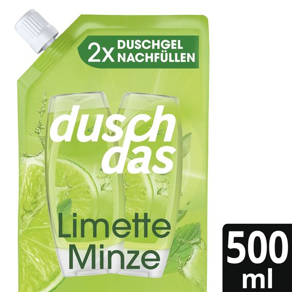 Duschdas Duschgel Limette Minze Nachfüllbeutel Duschbad mit Fresh-Energy-Duftformel sorgt für einen erfrischenden Start in den Tag 500 ml 1 Stück