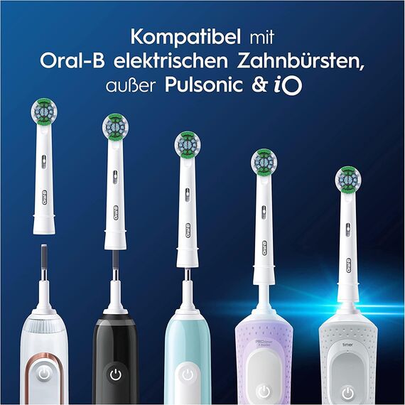 Oral-B Pro Precision Clean – ORIGINAL Aufsteckbürsten für Elektrische Zahnbürste – Zahnreinigung, Ersatzbürsten mit X-Borsten, Zahnbürstenaufsatz mit Briefkastenfähige Verpackung – Weiß, 10 Stück