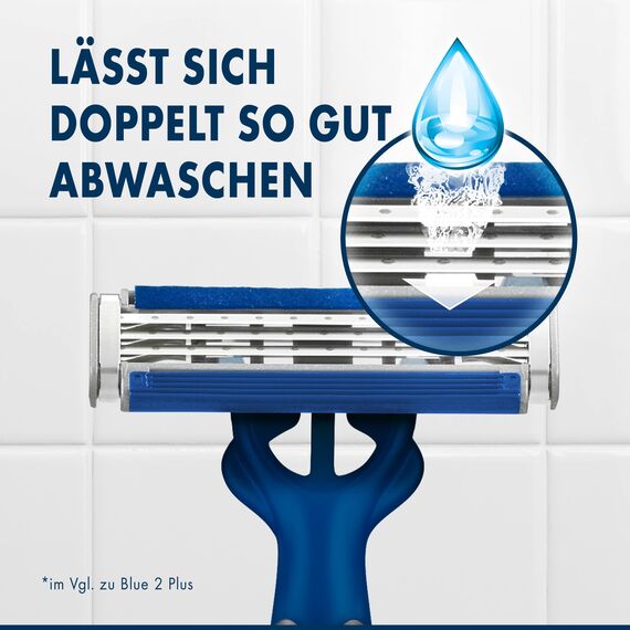 Gillette Blue3 Smooth Einwegrasierer Männer, 6 Rasierer mit 3-fach Klinge, Nassrasierer mit 40° beweglichem Schwenkkopf, Gleitstreifen mit ComfortGel-Technologie