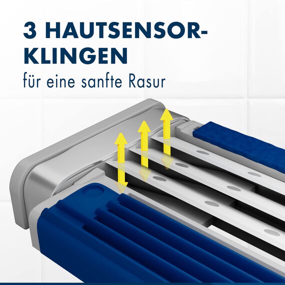 Gillette Blue3 Smooth Einwegrasierer Männer, 6 Rasierer mit 3-fach Klinge, Nassrasierer mit 40° beweglichem Schwenkkopf, Gleitstreifen mit ComfortGel-Technologie