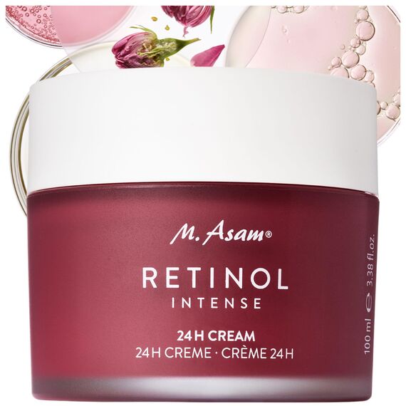 M. Asam RETINOL INTENSE 24h Cream (100ml)– pflegende Gesichtscreme für effektive Faltenglättung & gegen Anzeichen der Hautalterung, mit Hyaluron & Sheabutter, Vegane Anti-Aging Creme