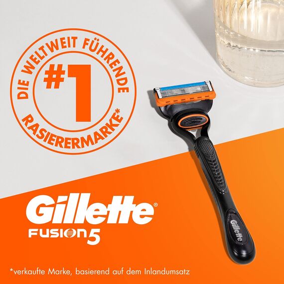 Gillette Fusion 5 Rasierklingen für Rasierer, 14 Ersatzklingen für Nassrasierer Herren mit 5-fach Klinge, Made in Germany