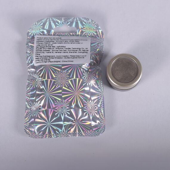 Laza Chrom Nagel Pulver Spiegel Effekt Metallischer Staub Holographischer Glitter Glasierte Maniküre Dekoration Reflektierendes Pigment für DIY Gel Polish Nail Art, Harz Handwerk mit Champagner Gold