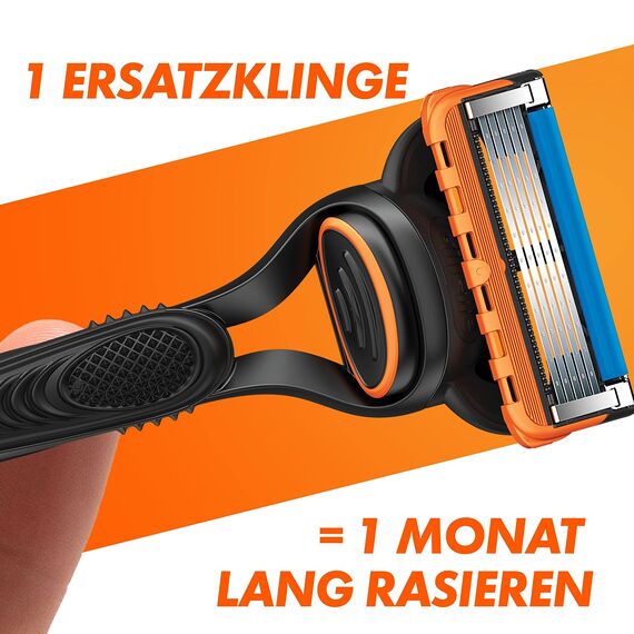 Gillette Fusion 5 Rasierklingen, 4 Ersatzklingen für Nassrasierer Herren mit 5-fach Klinge