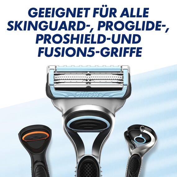 Gillette SkinGuard Sensitive Rasierklingen, Klingen für Männer, 11 Original Ersatzklingen für Nassrasierer Herren, Verbesserter Gleitstreifen, passend für Fusion-Griffe