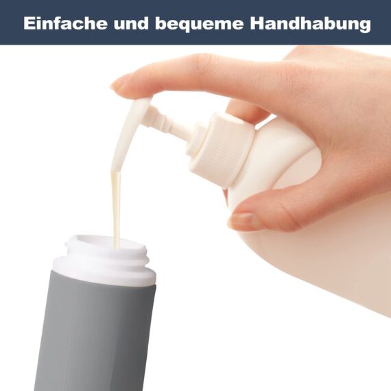 Opret 4 Stück Silikon Reiseflaschen Set, 100ml Reiseflaschen zum Befüllen Kosmetik Shampoo Flüssigkeiten, Auslaufsicher Nachfüllbare Leer Reiseset Reisegröße Behälter Travel Bottles Set Travel Kit