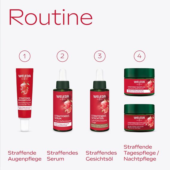 WELEDA Bio Straffende Augenpflege - Naturkosmetik Natural Anti Aging Augencreme mit Granatapfelsamenöl & Maca-Peptiden. Augenpflege mindert Falten & Augenringe. Strafft die Haut um die Augen (1x12ml)