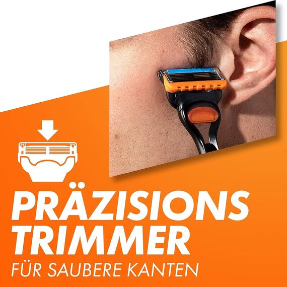 Gillette Fusion 5 Nassrasierer Herren, TESTSIEGER VON GILLETTE BEI STIFTUNG WARENTEST Rasierer + 1 Rasierklinge, mit Gleitstreifen für eine gründliche Rasur