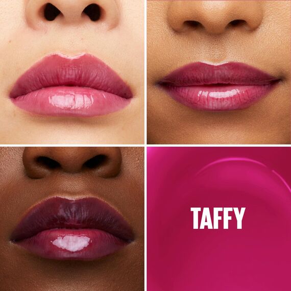 Maybelline New York Glänzender Lipgloss für voller wirkende Lippen, Feuchtigkeitsspendend, Mit Hyaluronsäure, Lifter Gloss Candy Drop, Farbe: Nr. 025 Taffy (Pink), 1 x 5,4 ml