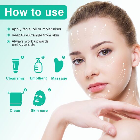 Gua Sha Edelstahl Herzform Kratz-Massage Tool für Gesicht, Augen, Hals zur Hautpflege, Schönheit und Entspannung der Körpermuskulatur (Edelstahl)