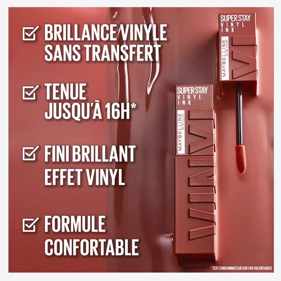 Maybelline New-York SuperStay Vinyl Ink Nude Shock Flüssiger Lippenstift, 4-farbiges Set, Vinyl-Effekt, glänzend, langanhaltend