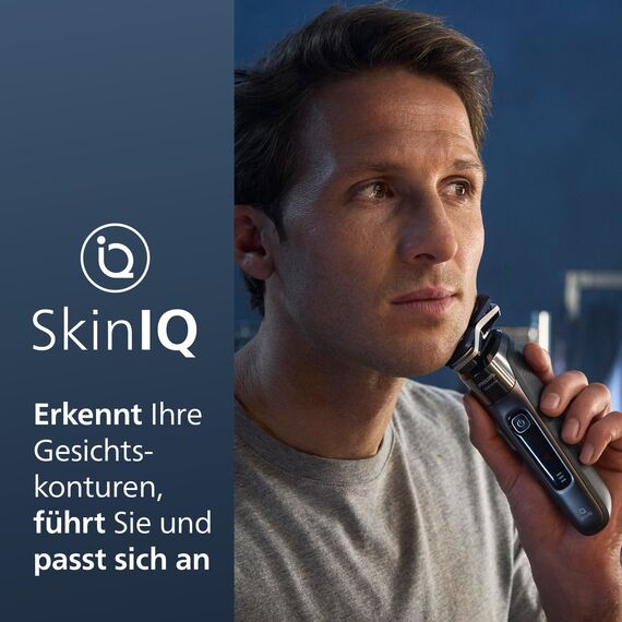 PHILIPS Shaver Series 7000 – Elektrischer Nass- und Trockenrasierer für Herren mit aufklappbarem Trimmer, Ladestation & Reiseetui (Modell S7887/35)