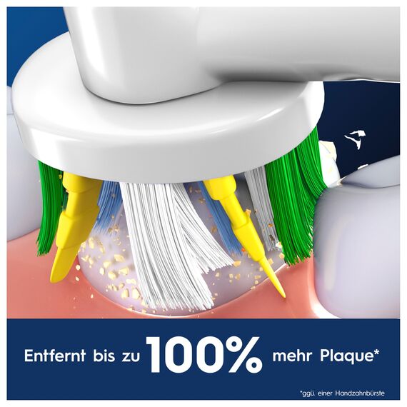 Oral-B Pro Tiefenreinigung – ORIGINAL Aufsteckbürsten für Elektrische Zahnbürste – Tiefe Zahnreinigung, Ersatzbürsten mit X-Förmigen Borsten, Zahnbürstenaufsatz, Made in Germany – Weiß, 6 Stück