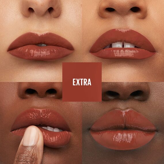 Maybelline New-York SuperStay Vinyl Ink Nude Shock Flüssiger Lippenstift, 4-farbiges Set, Vinyl-Effekt, glänzend, langanhaltend