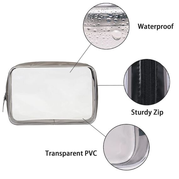 KEYRI Kulturbeutel Transparent Reiseflaschen zum Befüllen Leere Reiseflaschen Set mit Kulturtasche für Flüssigkeiten Auslaufsicher Reiseset Flaschen für Kosmetik Flugzeug (Schwarz)