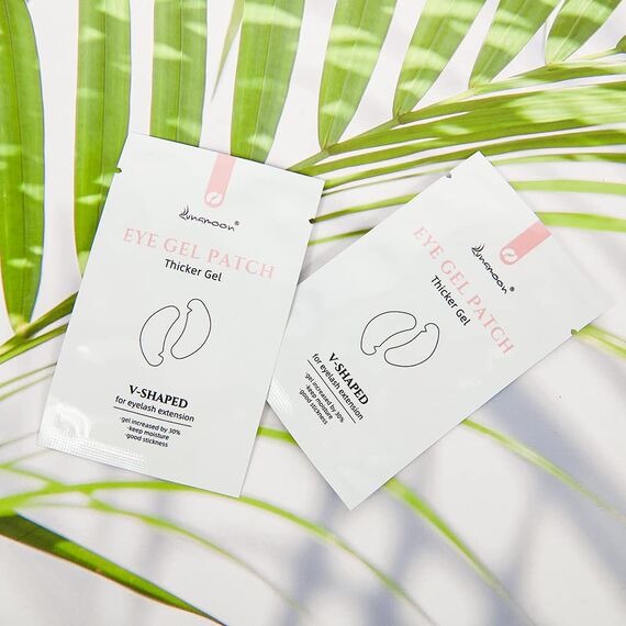 Lunamoon Augenpads für Wimpernverlängerung Wimpern Pads Wimpernverlängerung Pad Eyelash V-Pads V-Wimpern Augenpads Wimpernlifting Pad Eye Gel Patch for Eyelash Extension 50Paar(V-Pink)