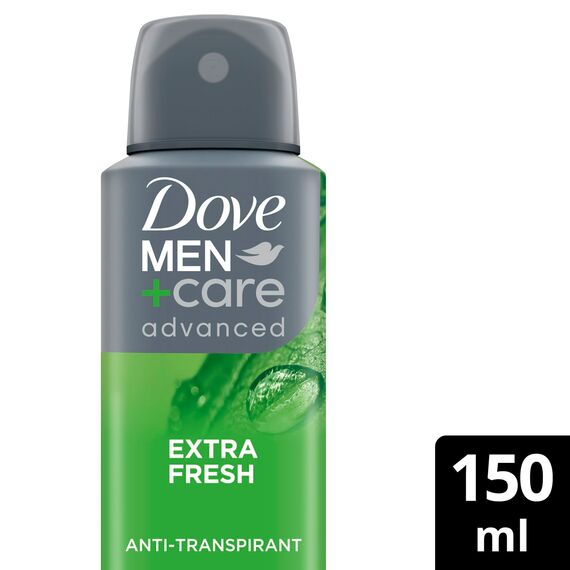 Dove MEN+care advanced Anti Transpirant Extra Fresh Deo-Spray schützt 72 Stunden vor Körpergeruch und Schweiß 150 ml