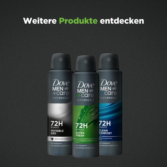 Dove MEN+care advanced Anti Transpirant Extra Fresh Deo-Spray schützt 72 Stunden vor Körpergeruch und Schweiß 150 ml
