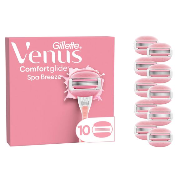 Gillette Venus ComfortGlide Spa Breeze Damenrasierklingen, 10 Ersatzklingen für Damenrasierer