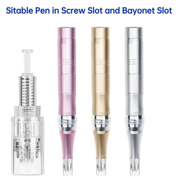 LOPHE 36 Pin Ersatz Nadeln Patrone,12 Stück Universalmodell Ersatznadeln Mikronadel Derma Pen, Microneedling Pen Nadelpatronen für Auto Micro Nadelroller Einstellbar Needling Pen (Gewinde)