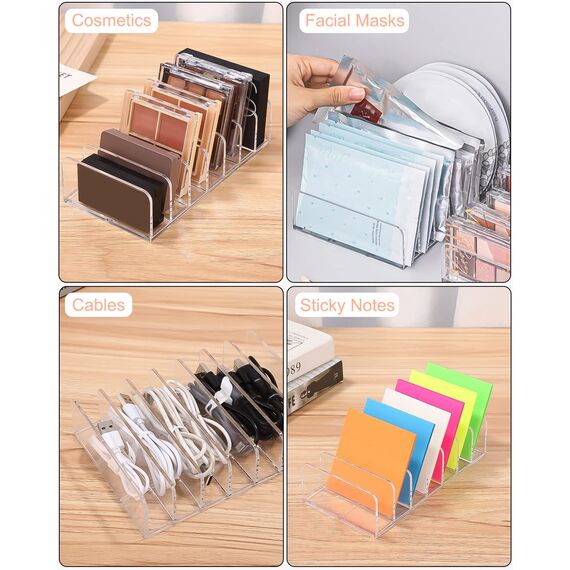 Xespis 2 Stück Lidschatten Organizer, Kosmetik Organizer mit 7 Fächern, Paletten Organizer Schminke für Lidschatten Aufbewahrung