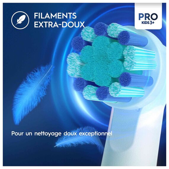 Oral-B Pro Kids Aufsteckbürsten für elektrische Zahnbürsten, Spiderman, 4 Stück, für sanftes Bürsten