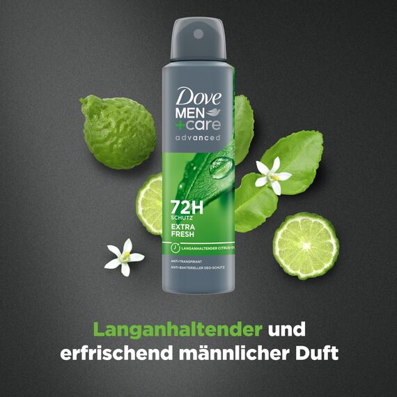 Dove MEN+care advanced Anti Transpirant Extra Fresh Deo-Spray schützt 72 Stunden vor Körpergeruch und Schweiß 150 ml