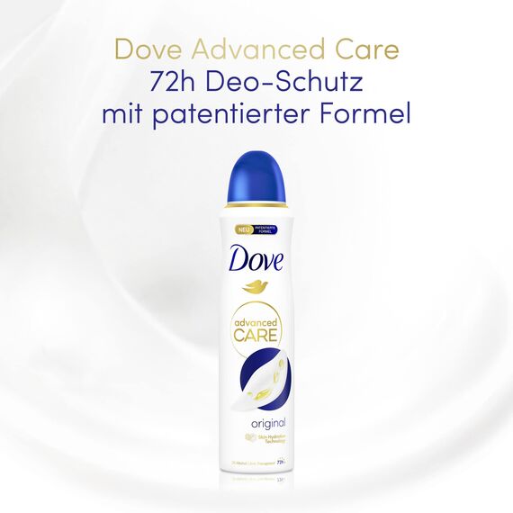 Dove Advanced Care Deo-Spray Original Anti Transpirant mit 72 Stunden Schutz vor Achselnässe und Körpergeruch 150 ml