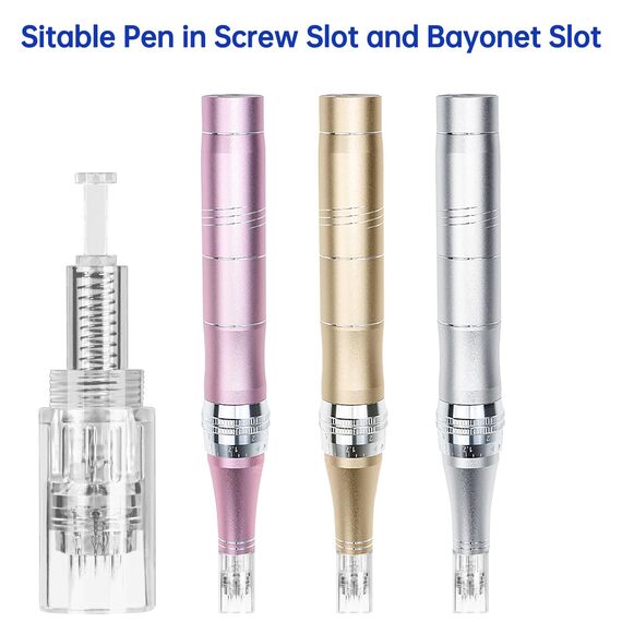 LOPHE 12 Pin Ersatz Nadeln Patrone,12 Stück Universalmodell Ersatznadeln Mikronadel Derma Pen, Microneedling Pen Nadelpatronen für Auto Micro Nadelroller Einstellbar Needling Pen (Gewinde)