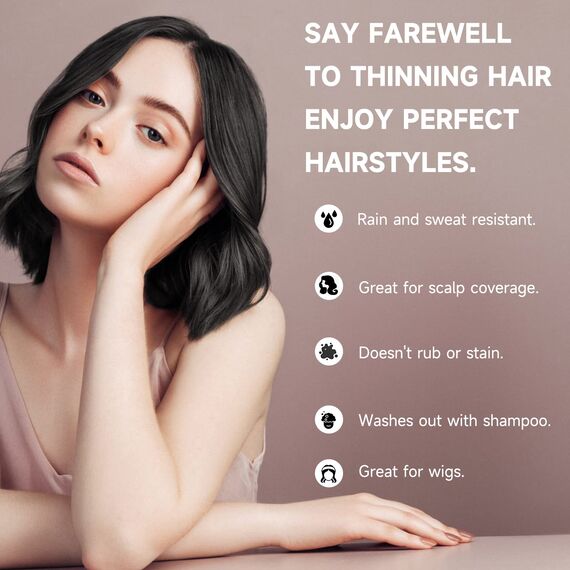 MIFELOY Haaransatz Puder mit Spiegel Schwamm, Dunkel Grau Unsichtbares Ansatzpuder, Soforteffekt Concealer zur Haarverdichtung für Frauen Männer, Wasserfestes Haar Make-up zum Ansatz kaschieren