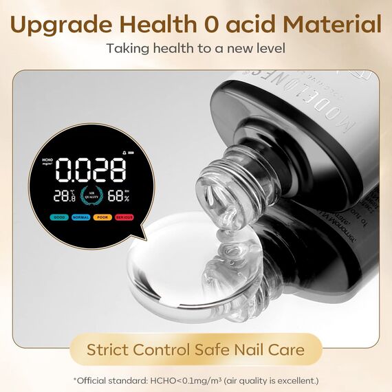 Modelones Base Coat Top Coat Gel UV LED Nagellack Set No Wipe Unterlack & Überlack 10ml x 2 für Gelnägel Nail Art Maniküre Nageldesign