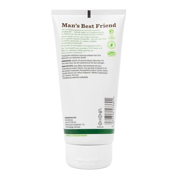 BULLDOG - Nassrasur für Männer | Original Rasiercreme | Für eine glatte & gründliche Rasur | 175ml