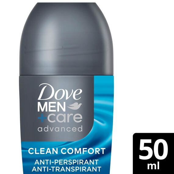 Dove Men+Care advanced Anti Transpirant Clean Comfort Deodorant mit 72 Stunden gegen Körpergeruch und Achselnässe mit Triple Action Technology 6 x 50 ml